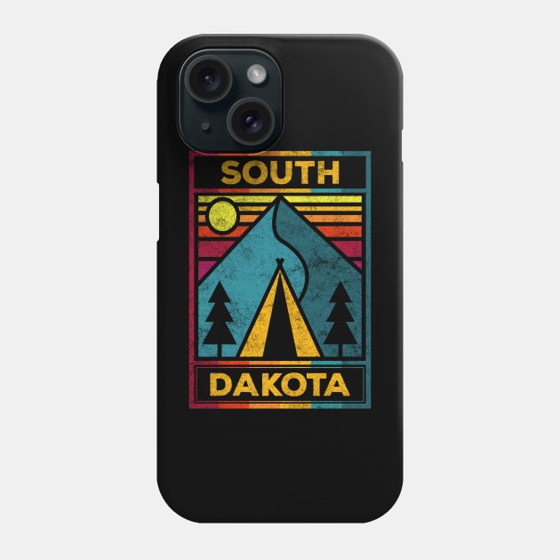 South Dakota Camping Teepee Outdoors Phone Case by SouthDakotaGifts