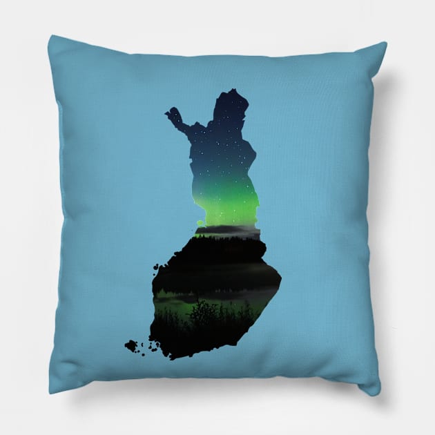 The map of Finland Pillow by Purrfect