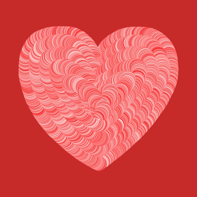 Holiday Peppermint Heart by Art by Deborah Camp