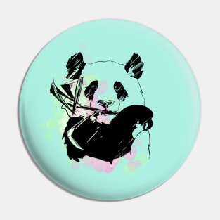 Panda with Bamboo Leaves Pin