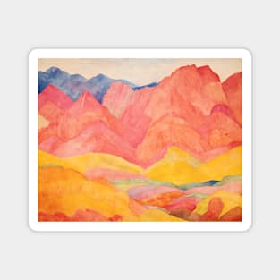 Rainbow Mountains Landscape Nature Magnet