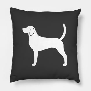 English Foxhound Silhouette Pillow