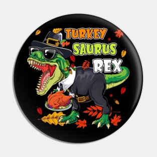 Turkey Saurus Rex Funny Dinosaur T Rex Thanksgiving Pin