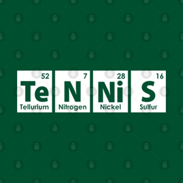 Tennis (Te-N-Ni-S) Periodic Elements Spelling by GreenCraft