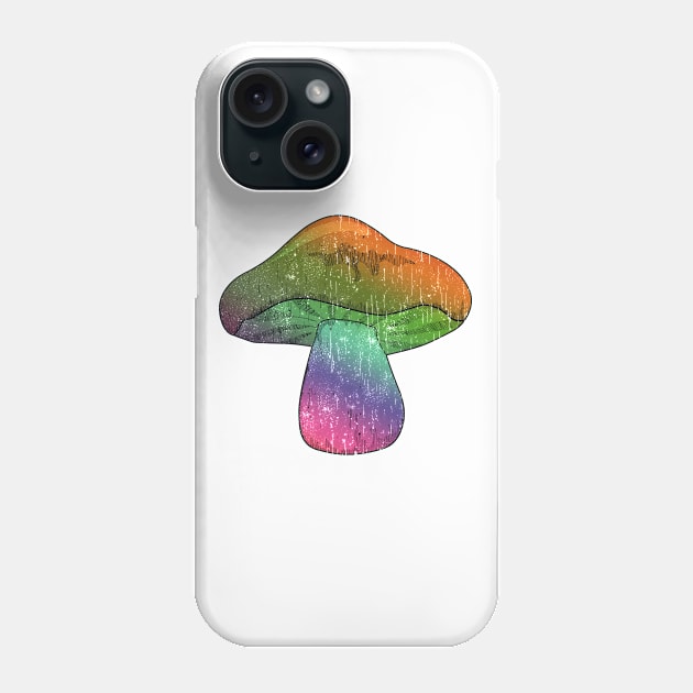 colorful, tie-dye mushroom Phone Case by theglaze