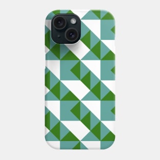 ’Zangles’ - in Teal and Grass Green on a White base Phone Case