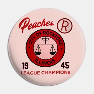 Rockford Peaches • AAGPBL Patch • Rockford, Illinois Pin