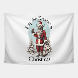 Keep the Krampus in Christmas Xmas Novelty Tapestry