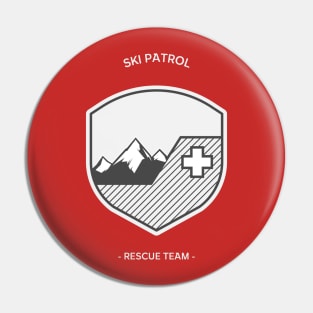 Ski Patrol Rescue Team Skiing Pin