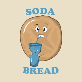 Funny Soda Bread Kawaii Bread Drinking Soda T-Shirt