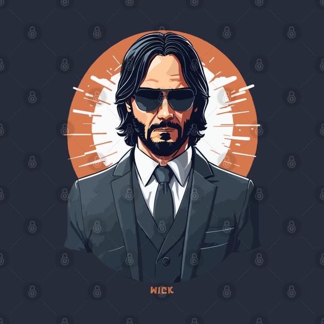 John Wick With his trademark black suit by Franstyas