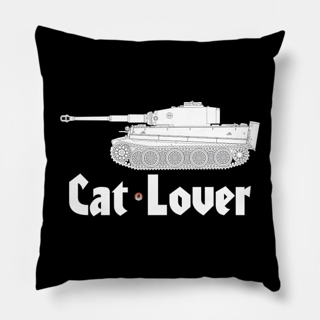 I'm a cat lover! Steel cats... Tiger I Tank Pillow by FAawRay