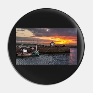 Maryport Harbour, Cumbria At Sunset Pin