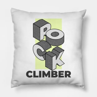 Rock Climber Neon Pillow