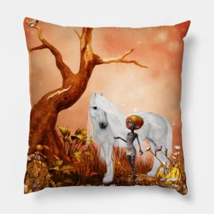 Wonderful unicorn with fairy Pillow