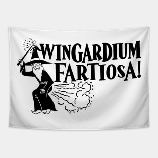 Funny Sorcerer Farting Wingardium Fartiosa Tapestry