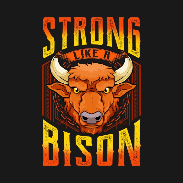 Fierce Strong Like A Bison Wild Animal Strength by theperfectpresents