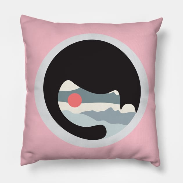 Cat Landscape Pillow by Poserbone