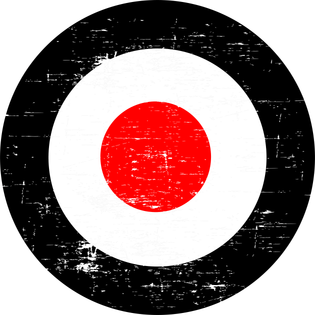 Mod target roundel black red Kids T-Shirt by Lefteris