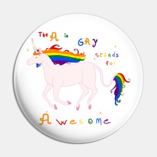 Awesome Gay Unicorn Pin