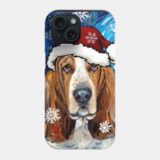 Basset Hound Santa Phone Case