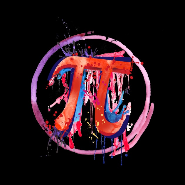 Emotional Pi Symbol, Drip Art by cartogram