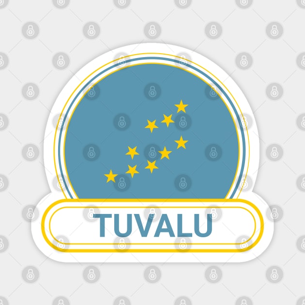 Tuvalu Country Badge - Tuvalu Flag Magnet by Yesteeyear