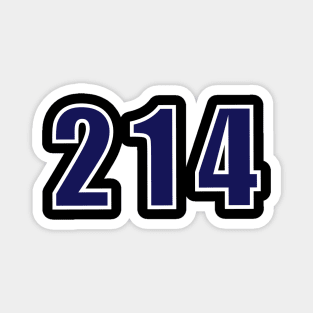 214 Area Code Magnet