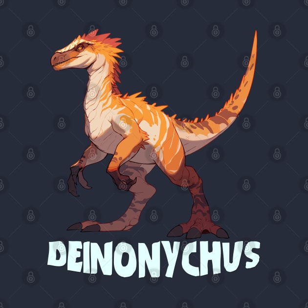 Deinonychus Dinosaur Design by Terra Fossil Merch