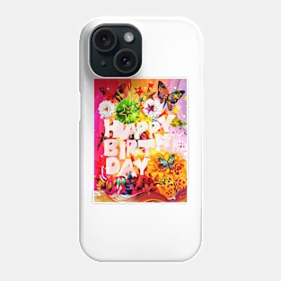 4 elements Happy birthday Phone Case