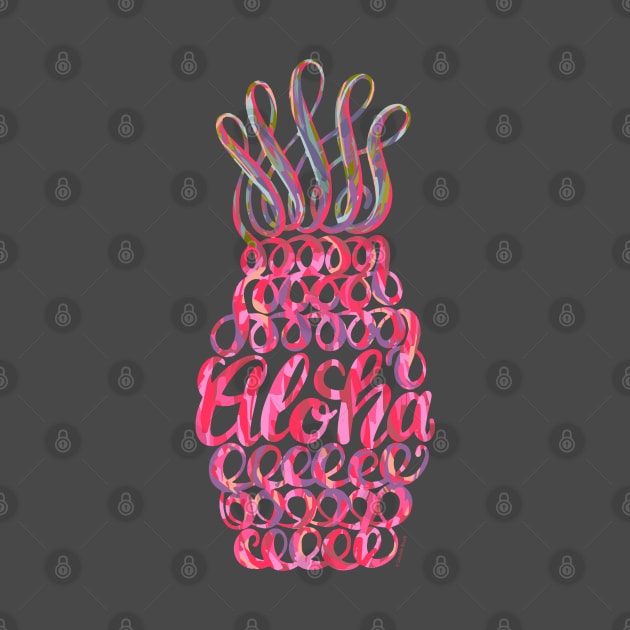 Cute Pink Pineapple Hawaii Aloha Unique Design by DoubleBrush