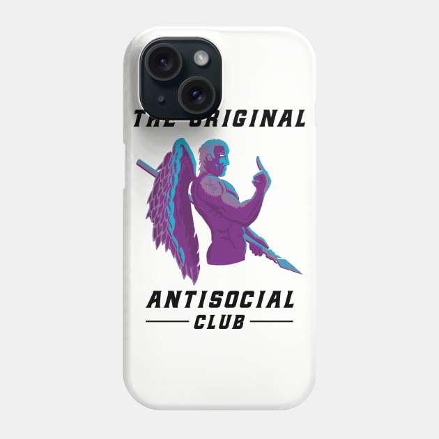 The Original Antisocial Club Lucifer Antisocial Angel Phone Case by atomguy