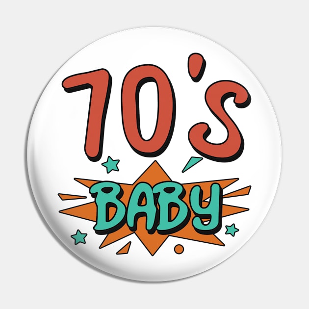 RETRO 70s Baby Pin by SartorisArt1