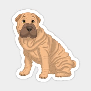 Fawn Shar-Pei Dog Magnet