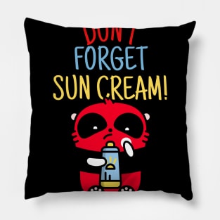 Don't Forget Sun Cream, Uv Awareness, Uv Safety Pillow