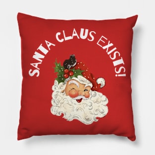 Santa Claus Illustration with Funny Saying Pillow
