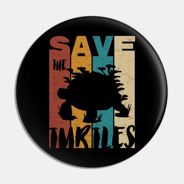 Save Turtles Pin by Promen Shirts