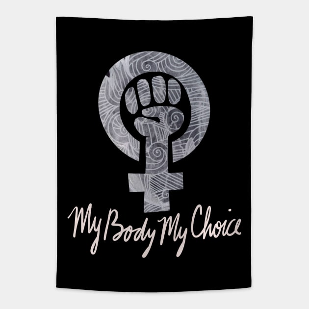 My body my choice Tapestry by bubbsnugg