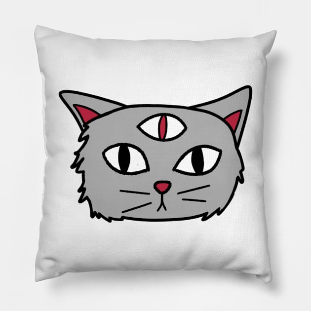Woke cat Pillow by mollykay26