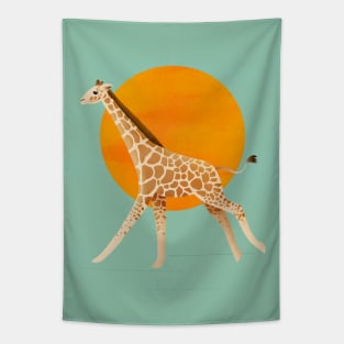 Giraffe and Sun Tapestry