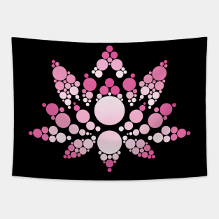 Pink Lotus Flower Abstract Tapestry