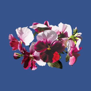 Pansies - Pink and Magenta Pansies T-Shirt