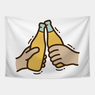 Beer Bottle Cheer Design Tapestry