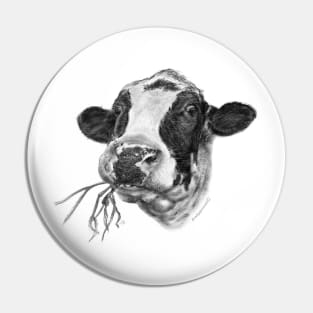 Happy Holstein Friesian Dairy Cow Pin