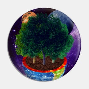 Tree In Space Pin