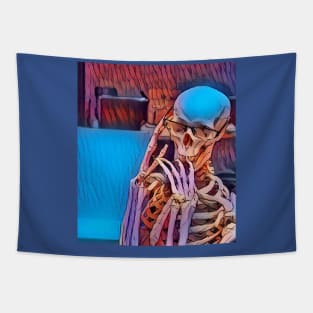 Gossiping skeleton Tapestry