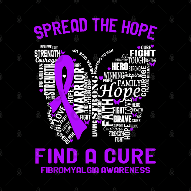 Spread The Hope Find A Cure Fibromyalgia Awareness Support Fibromyalgia Warrior Gifts by ThePassion99