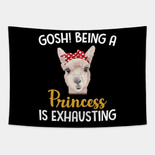 Llama Gosh Being A Princess Is Exhausting Tapestry