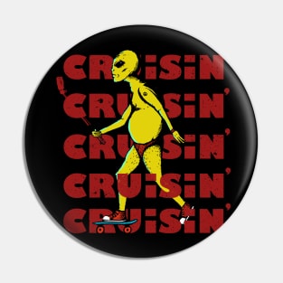 Alien vlogger Cruisin' Pin