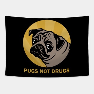 Pugs not drugs Tapestry